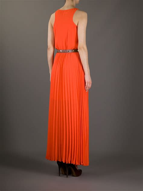 orange and white striped michael kors dress|Michael Kors sleeveless dresses.